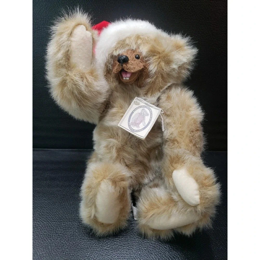Kimbearly's Originals Bear Resin Face Jointed Legs & Arms Santa Christmas Plush